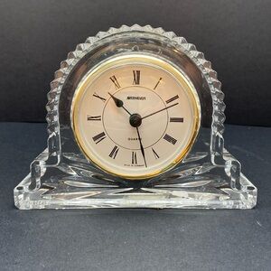 Staiger Crystal Royal Arch Mantel/ Paperweight Clock Made In Germany